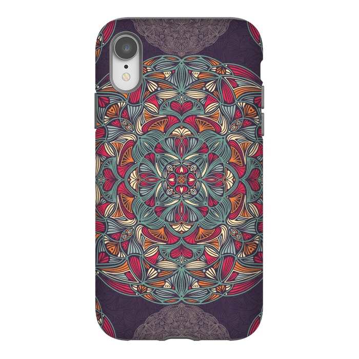 iPhone Xr StrongFit Colorful Mandala Pattern 015 by Jelena Obradovic