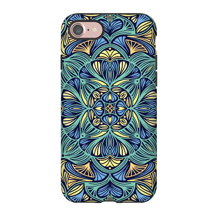 iPhone 7 StrongFit Colorful Mandala Pattern 016 by Jelena Obradovic