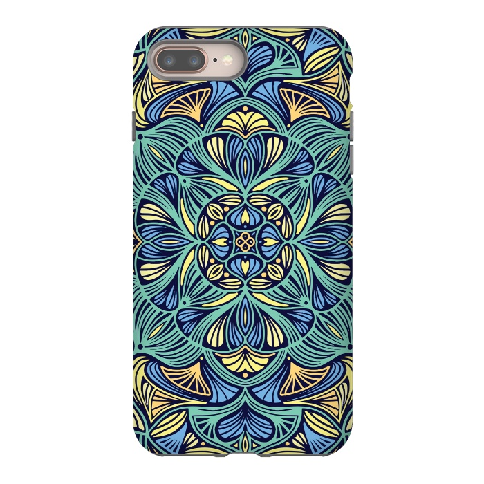 iPhone 7 plus StrongFit Colorful Mandala Pattern 016 by Jelena Obradovic
