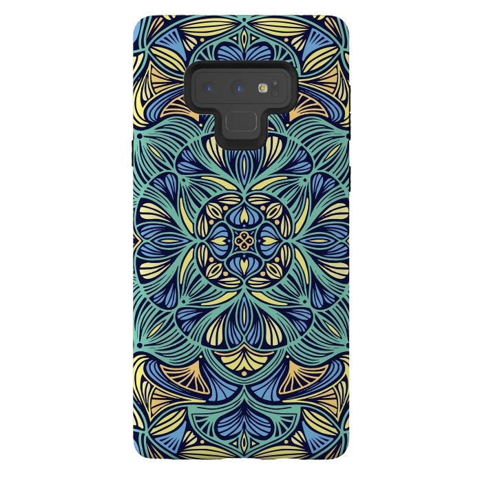 Galaxy Note 9 StrongFit Colorful Mandala Pattern 016 by Jelena Obradovic