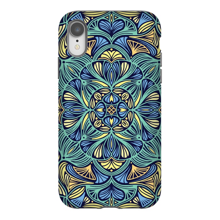 iPhone Xr StrongFit Colorful Mandala Pattern 016 by Jelena Obradovic