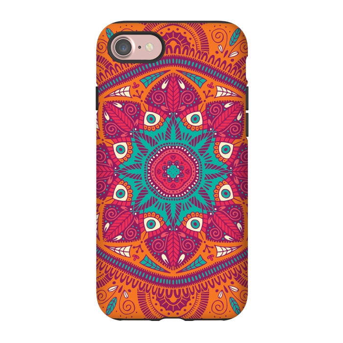 iPhone 7 StrongFit Colorful Mandala Pattern 017 by Jelena Obradovic