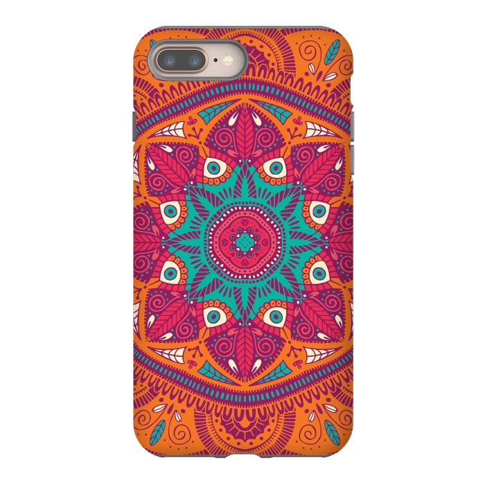 iPhone 7 plus StrongFit Colorful Mandala Pattern 017 by Jelena Obradovic