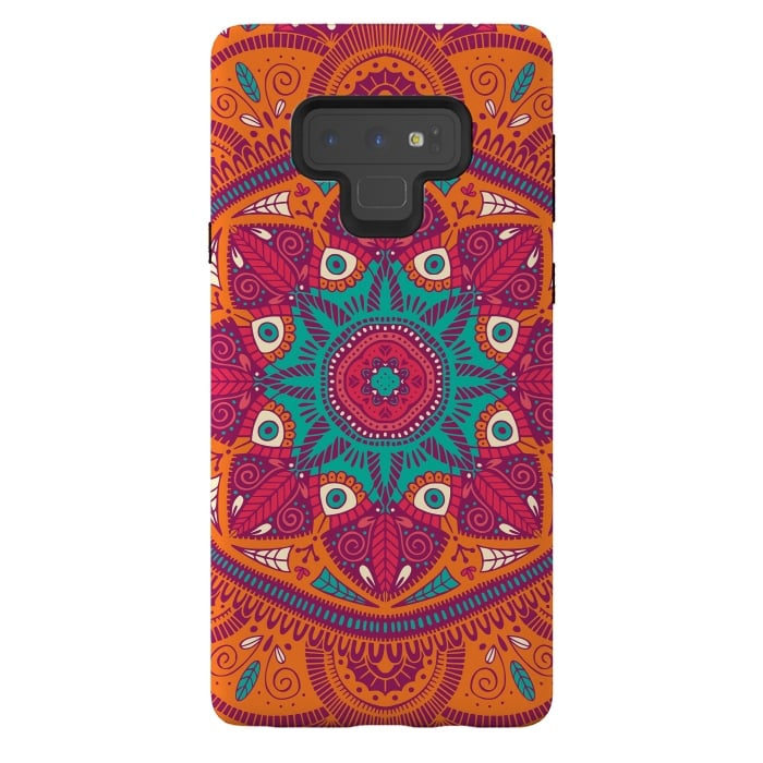 Galaxy Note 9 StrongFit Colorful Mandala Pattern 017 by Jelena Obradovic