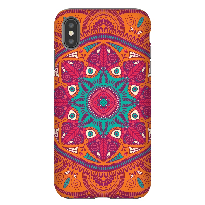 iPhone Xs Max StrongFit Colorful Mandala Pattern 017 by Jelena Obradovic