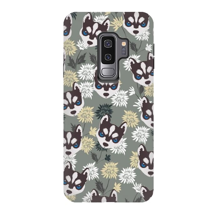 Galaxy S9 plus StrongFit Cute Husky by Karolina