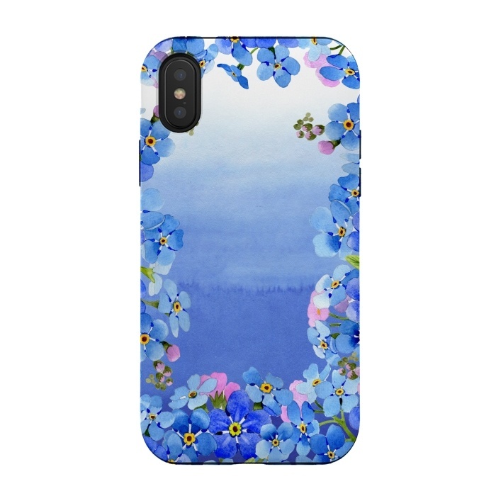 iPhone Xs / X StrongFit Forget me not - Floral Spring Dream by  Utart
