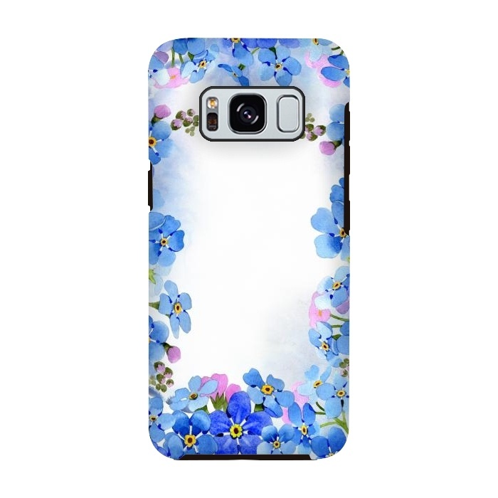 Galaxy S8 StrongFit Forget me not - floral spring dream on white by  Utart