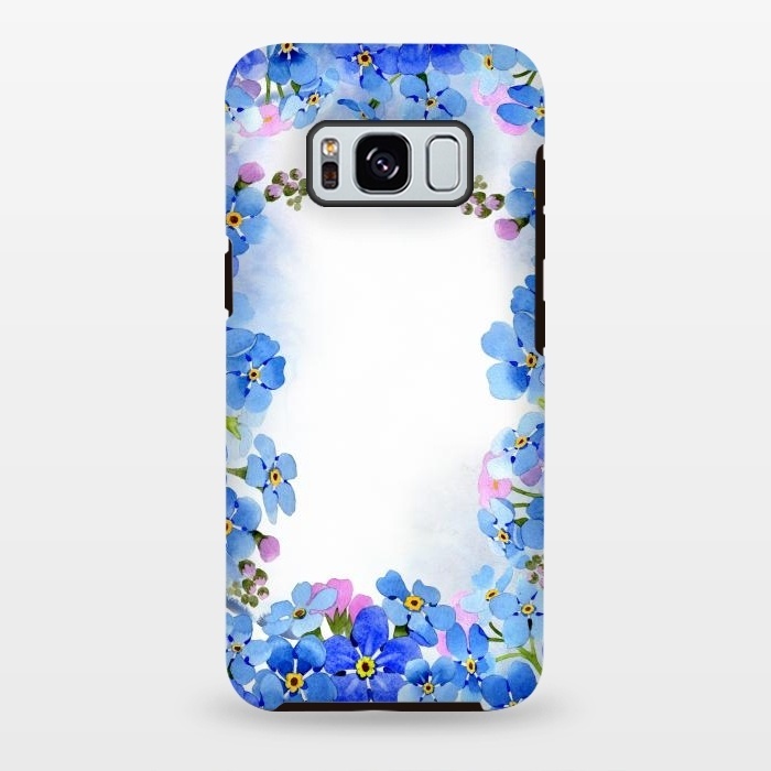 Galaxy S8 plus StrongFit Forget me not - floral spring dream on white by  Utart