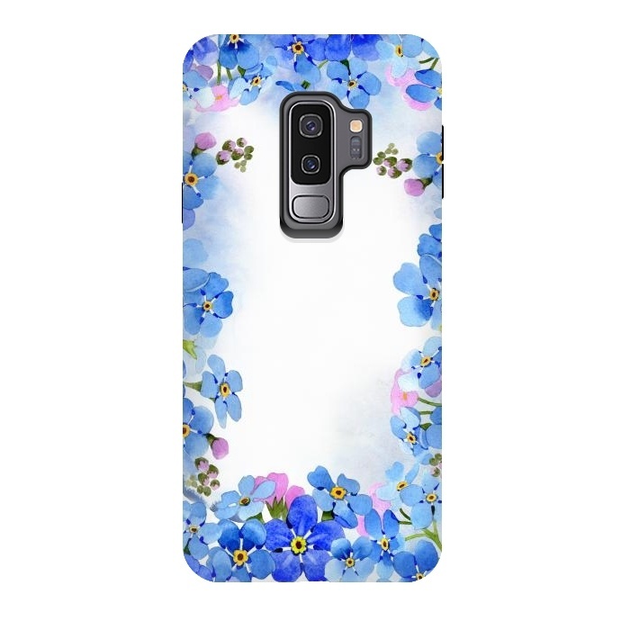 Galaxy S9 plus StrongFit Forget me not - floral spring dream on white by  Utart