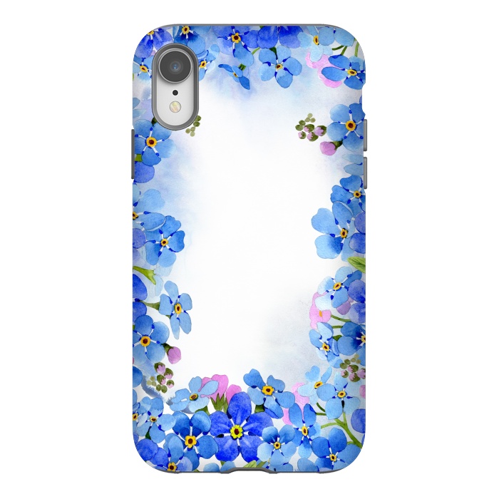 iPhone Xr StrongFit Forget me not - floral spring dream on white by  Utart
