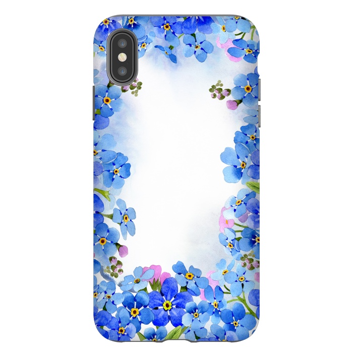 iPhone Xs Max StrongFit Forget me not - floral spring dream on white by  Utart