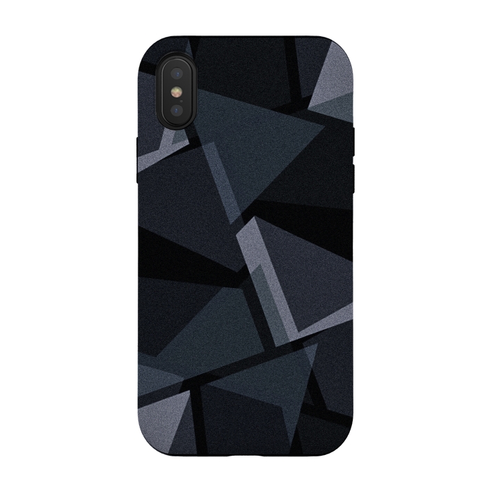 iPhone Xs / X StrongFit Black geometric by Jms