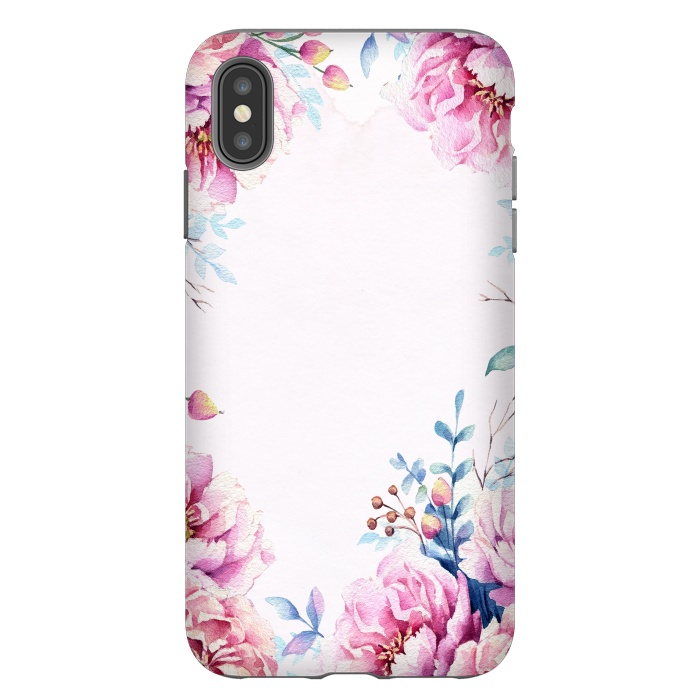 iPhone Xs Max StrongFit Blush Spring Flowers  by  Utart