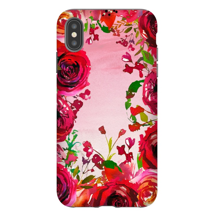 iPhone Xs Max StrongFit Moody red Rose Flowers by  Utart