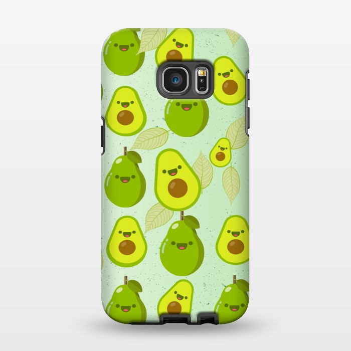Galaxy S7 EDGE StrongFit avocado love pattern by MALLIKA
