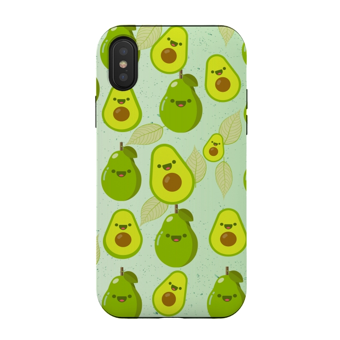 iPhone Xs / X StrongFit avocado love pattern by MALLIKA
