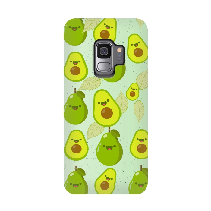 Galaxy S9 StrongFit avocado love pattern by MALLIKA