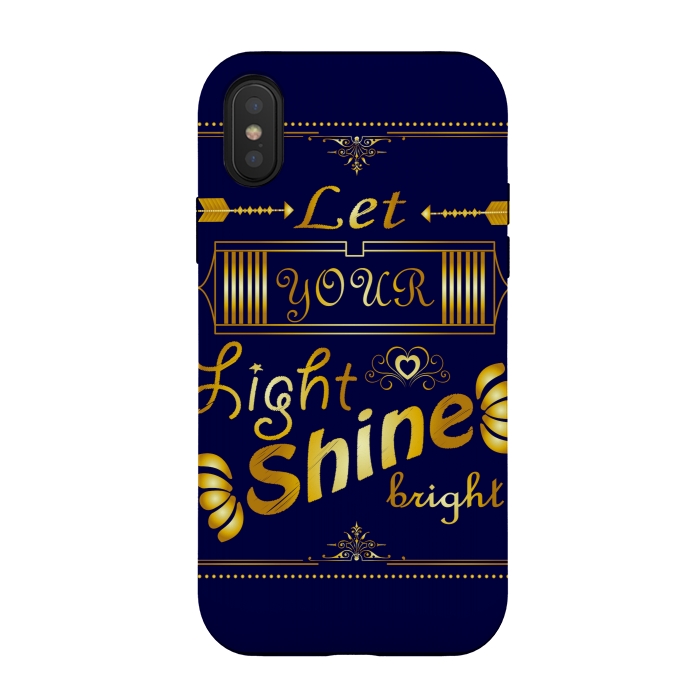 iPhone Xs / X StrongFit let your light shine bright by MALLIKA