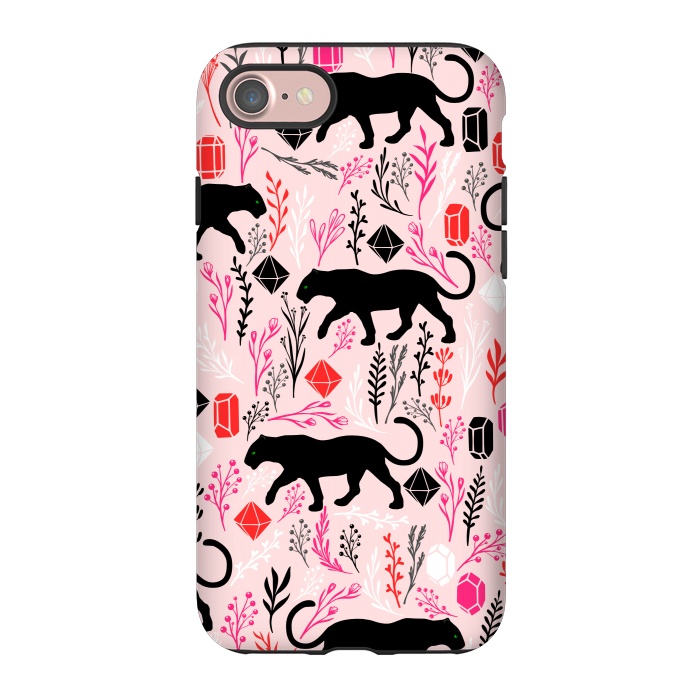 iPhone 7 StrongFit Cute Panther by Karolina