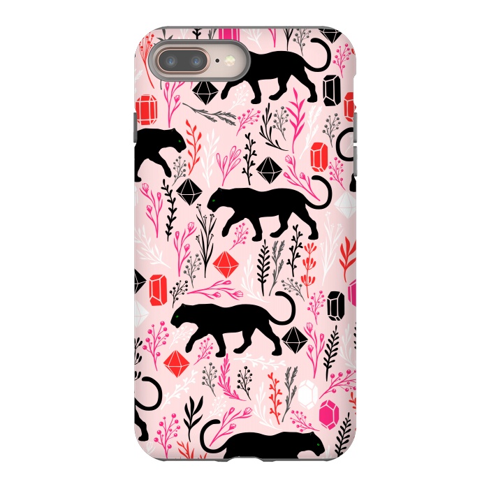 iPhone 7 plus StrongFit Cute Panther by Karolina