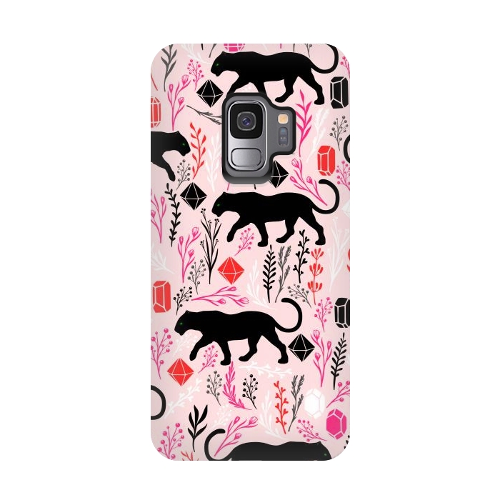 Galaxy S9 StrongFit Cute Panther by Karolina