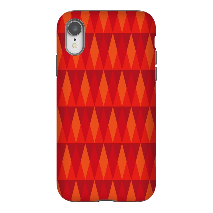 iPhone Xr StrongFit Fire Triangles by Majoih