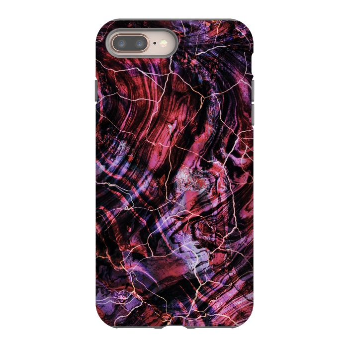 iPhone 7 plus StrongFit Marble art - dark pink and purple by Oana 