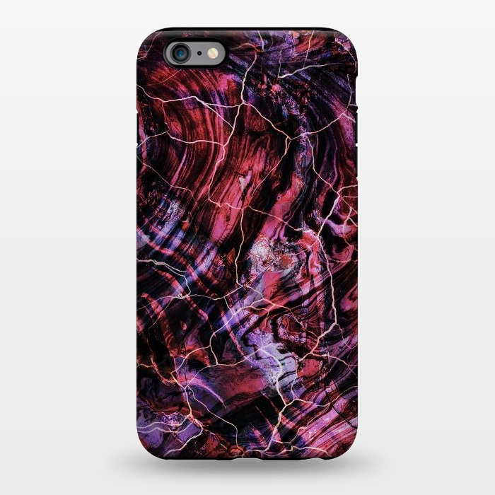 iPhone 6/6s plus StrongFit Marble art - dark pink and purple by Oana 