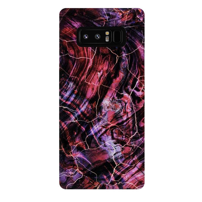 Galaxy Note 8 StrongFit Marble art - dark pink and purple by Oana 