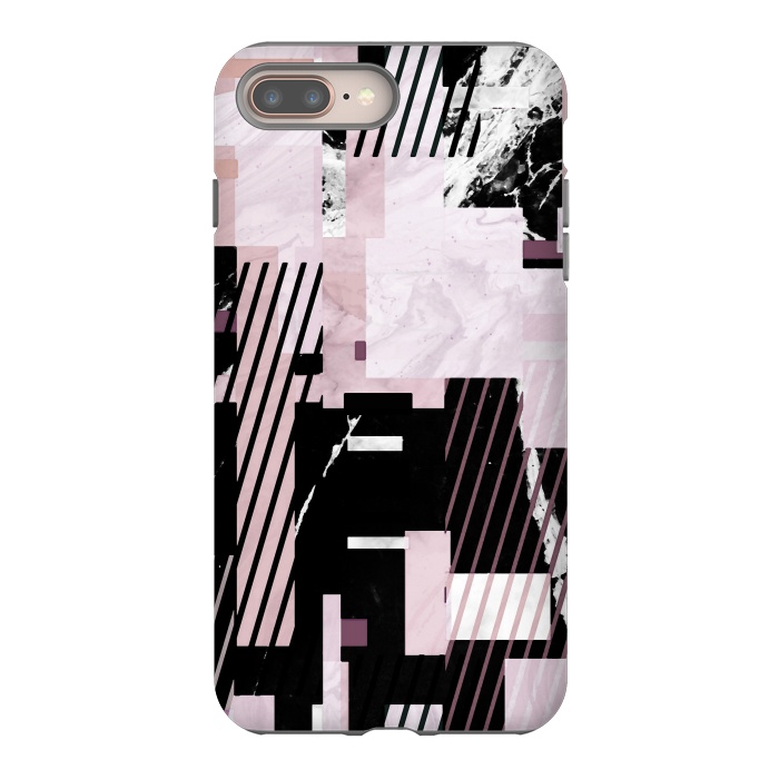 iPhone 7 plus StrongFit Modern pastel geometric marble composition by Oana 