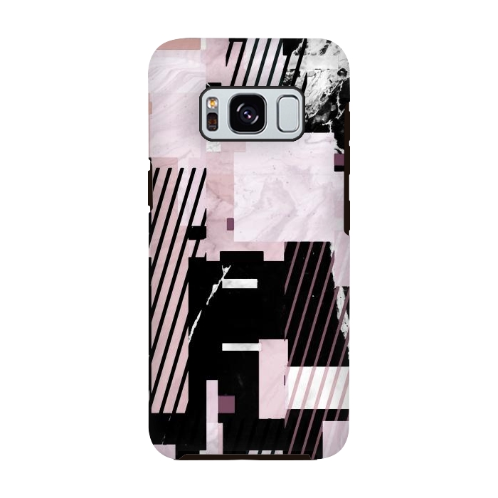 Galaxy S8 StrongFit Modern pastel geometric marble composition by Oana 