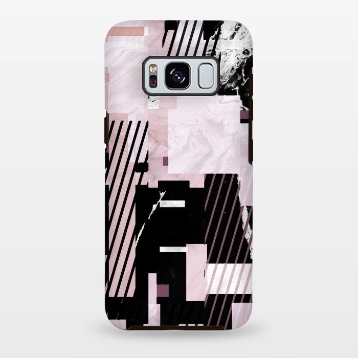 Galaxy S8 plus StrongFit Modern pastel geometric marble composition by Oana 