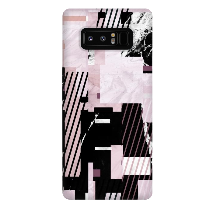 Galaxy Note 8 StrongFit Modern pastel geometric marble composition by Oana 
