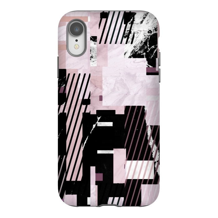 iPhone Xr StrongFit Modern pastel geometric marble composition by Oana 