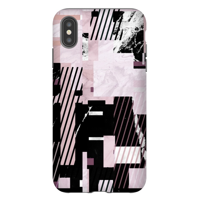 iPhone Xs Max StrongFit Modern pastel geometric marble composition by Oana 