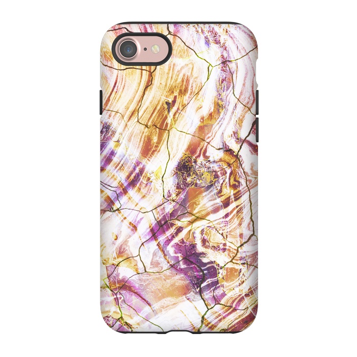 iPhone 7 StrongFit Gold pink marble art by Oana 