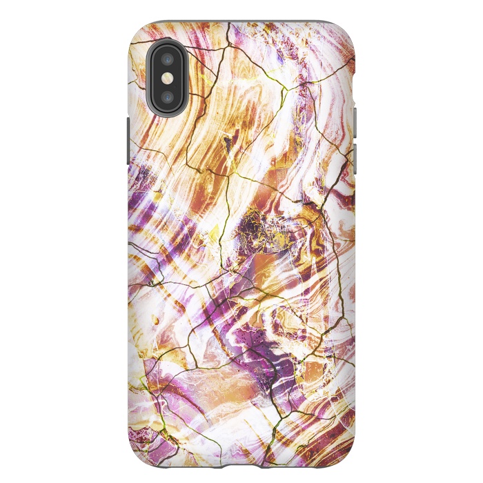 iPhone Xs Max StrongFit Gold pink marble art by Oana 