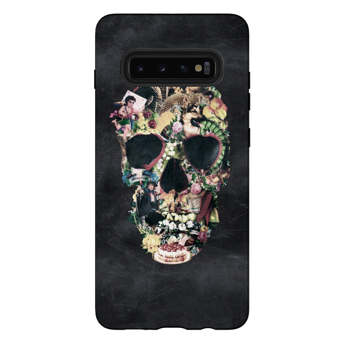 Galaxy S10 plus StrongFit Vintage Skull by Ali Gulec