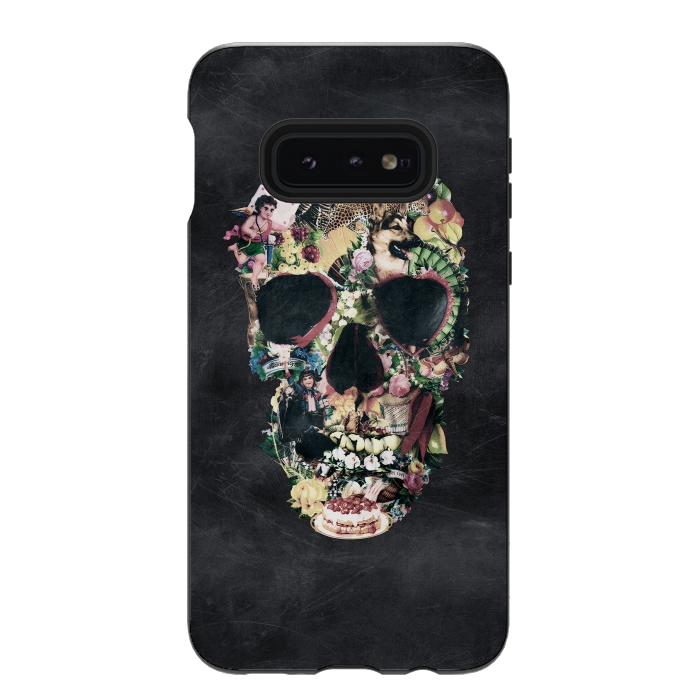 Galaxy S10e StrongFit Vintage Skull by Ali Gulec