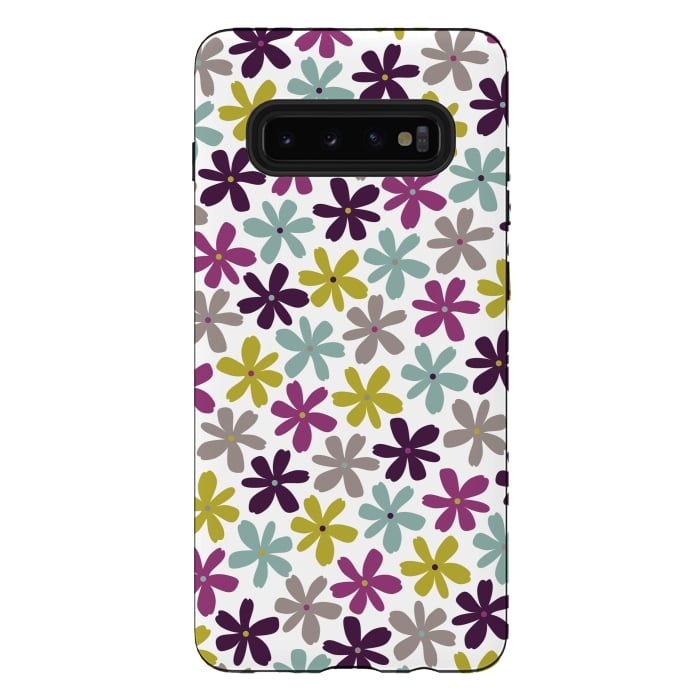 Galaxy S10 plus StrongFit Allium Ditsy by Rosie Simons