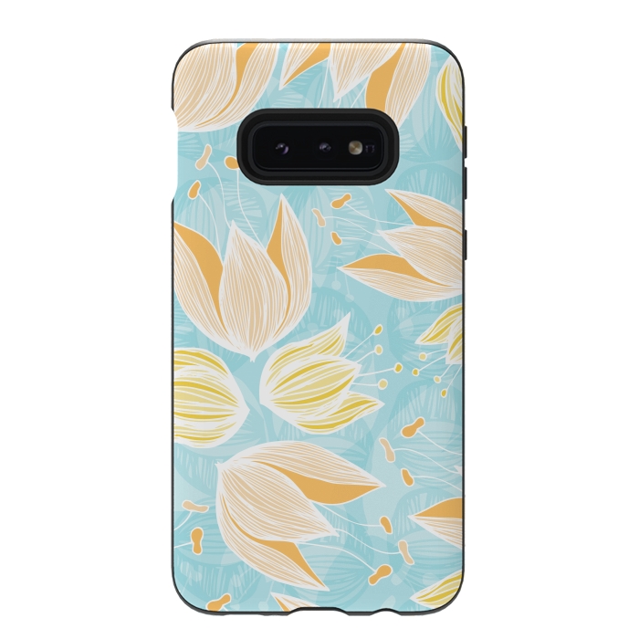 Galaxy S10e StrongFit Blumen Blue by Anchobee