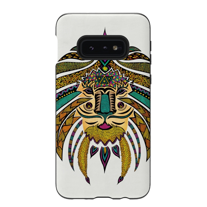 Galaxy S10e StrongFit Emperor Tribal Lion by Pom Graphic Design