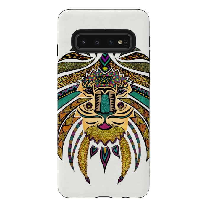 Galaxy S10 StrongFit Emperor Tribal Lion by Pom Graphic Design