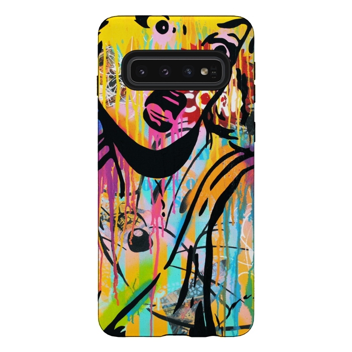 Galaxy S10 StrongFit Surprise kitty cat by Scott Hynd by Scott Hynd