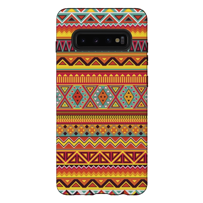 Galaxy S10 plus StrongFit AZTEC PATTERN by Diego Tirigall