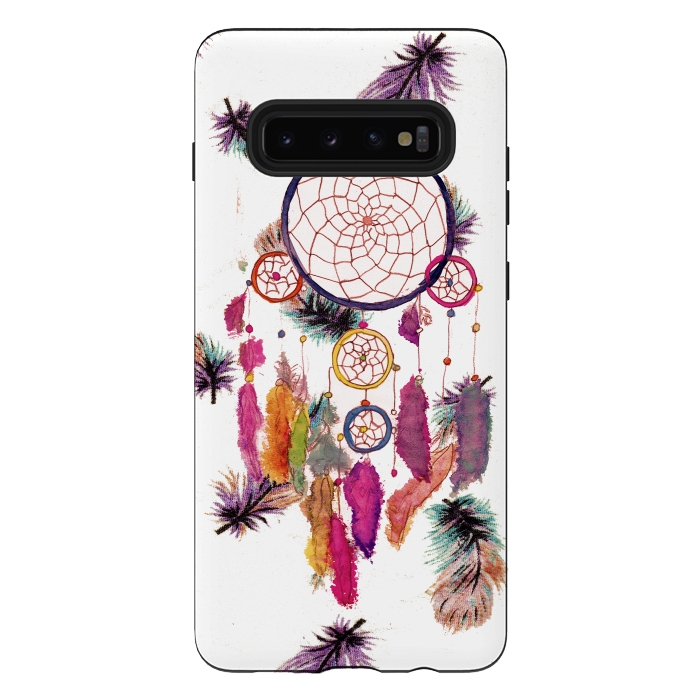 Galaxy S10 plus StrongFit Dreamcatcher and Feather Pattern by Girly Trend