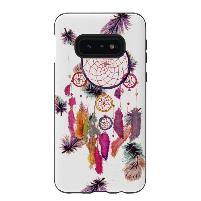 Galaxy S10e StrongFit Dreamcatcher and Feather Pattern by Girly Trend