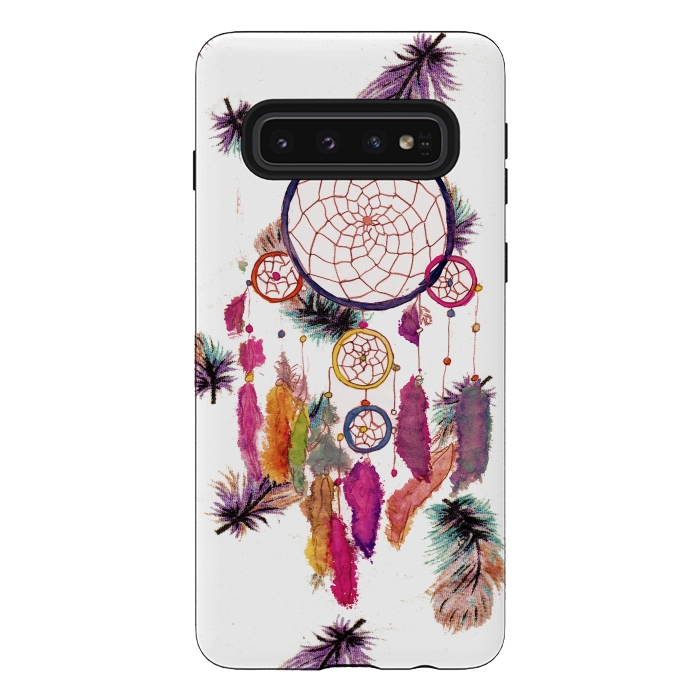 Galaxy S10 StrongFit Dreamcatcher and Feather Pattern by Girly Trend