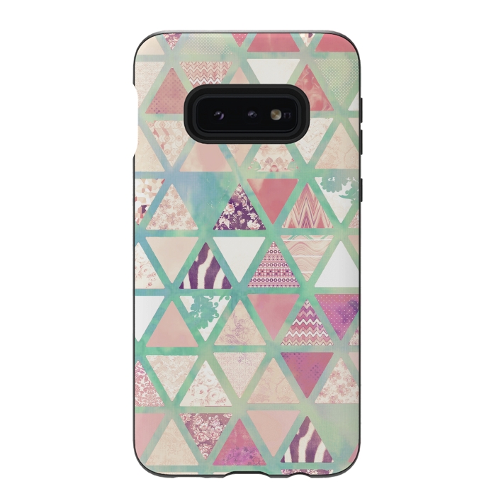 Galaxy S10e StrongFit Triangles sc by Girly Trend